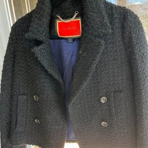 J.Crew womens peacoat black weave gold speckled XS